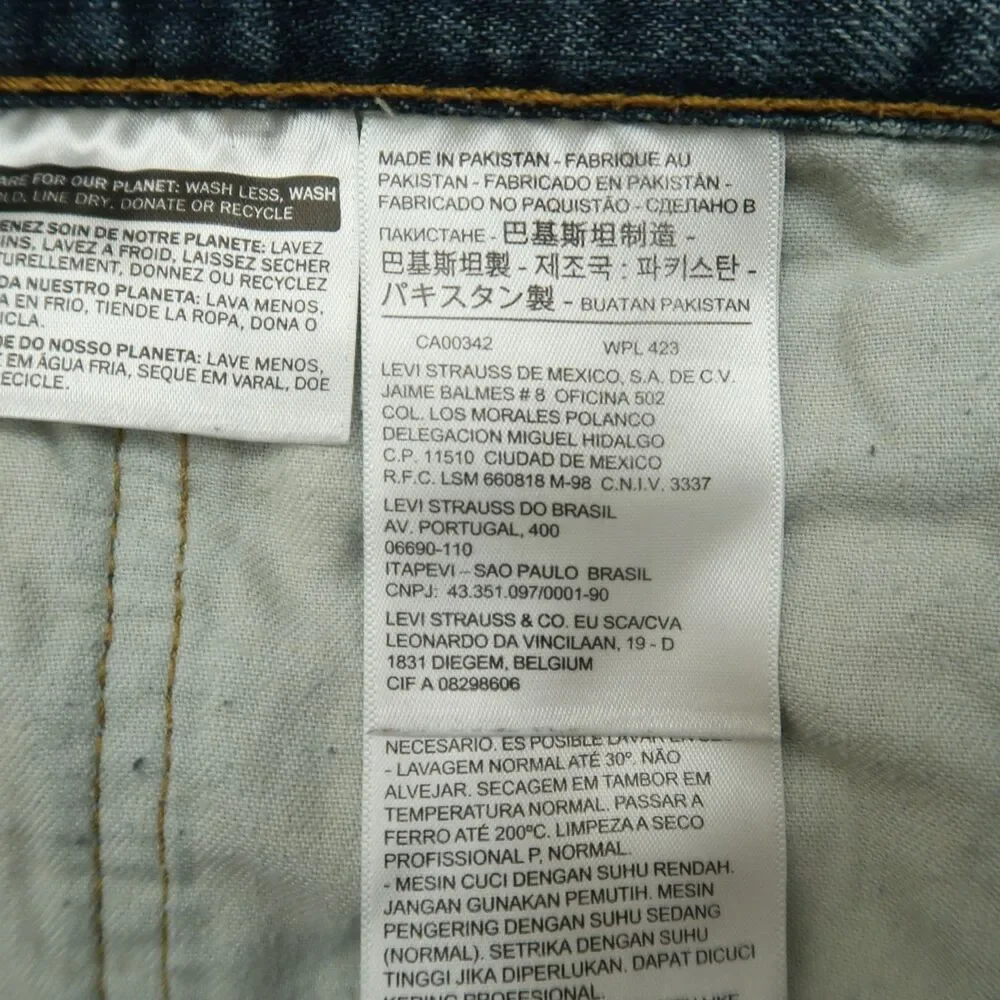 Levi's 559 Jeans Mens Size 40x30 Blue Relaxed Straight 100% Cotton Denim Pants